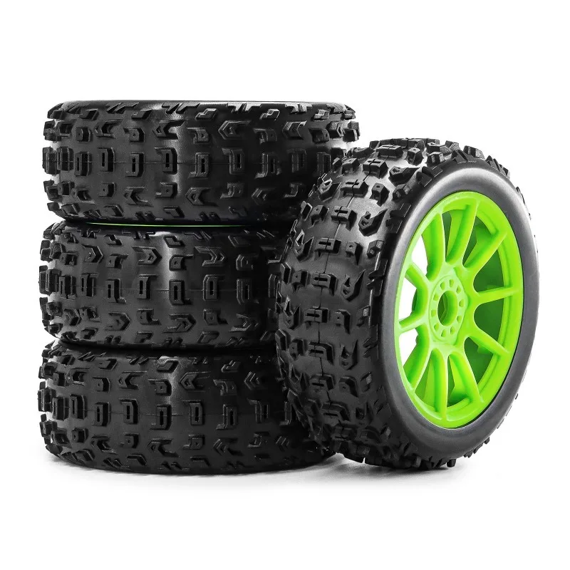 4pcs 118mm 1/8 RC Off-Road Buggy Tires Wheel 17mm Hex for ARRMA Typhon Talion Trxs Redcat Team Losi Kyosho HPI WR8 HSP RC Car