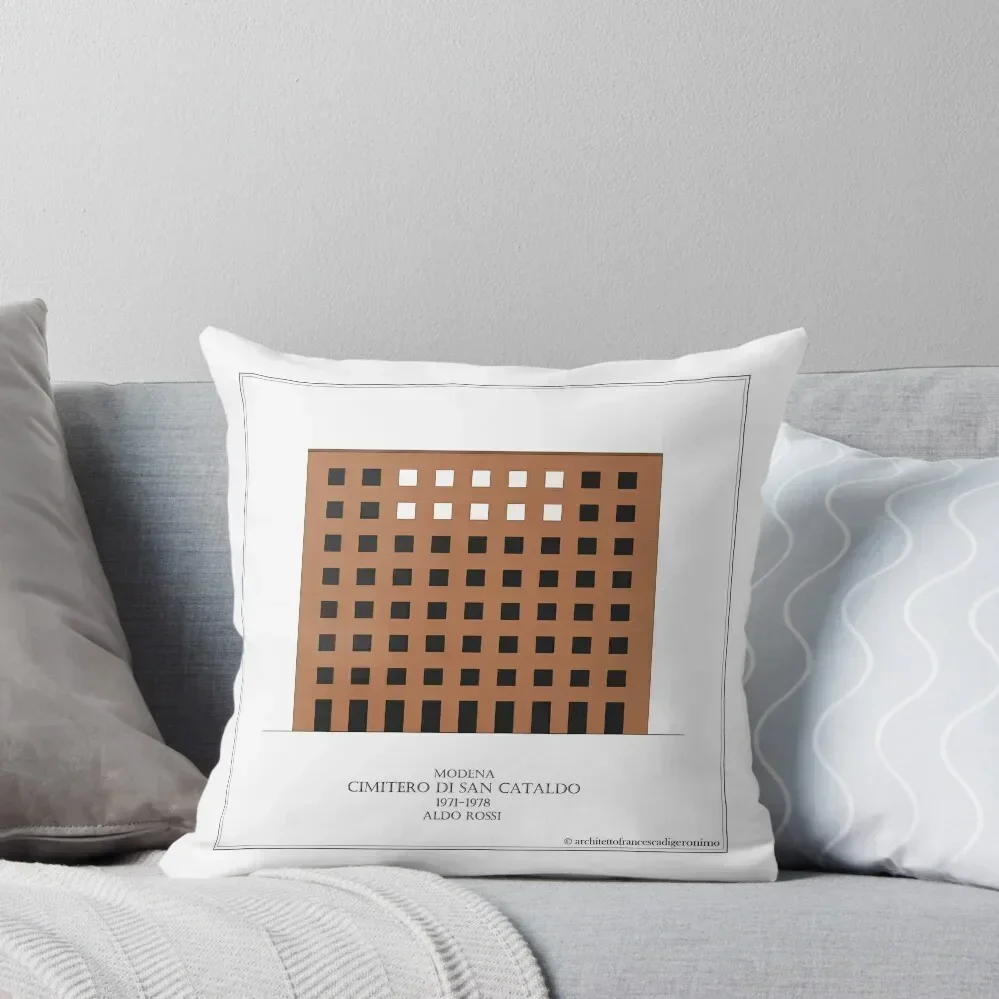 Architecture serie - Cimitero di San Cataldo - Modena - Aldo Rossi Throw Pillow pillow cover luxury Couch Pillows pillow