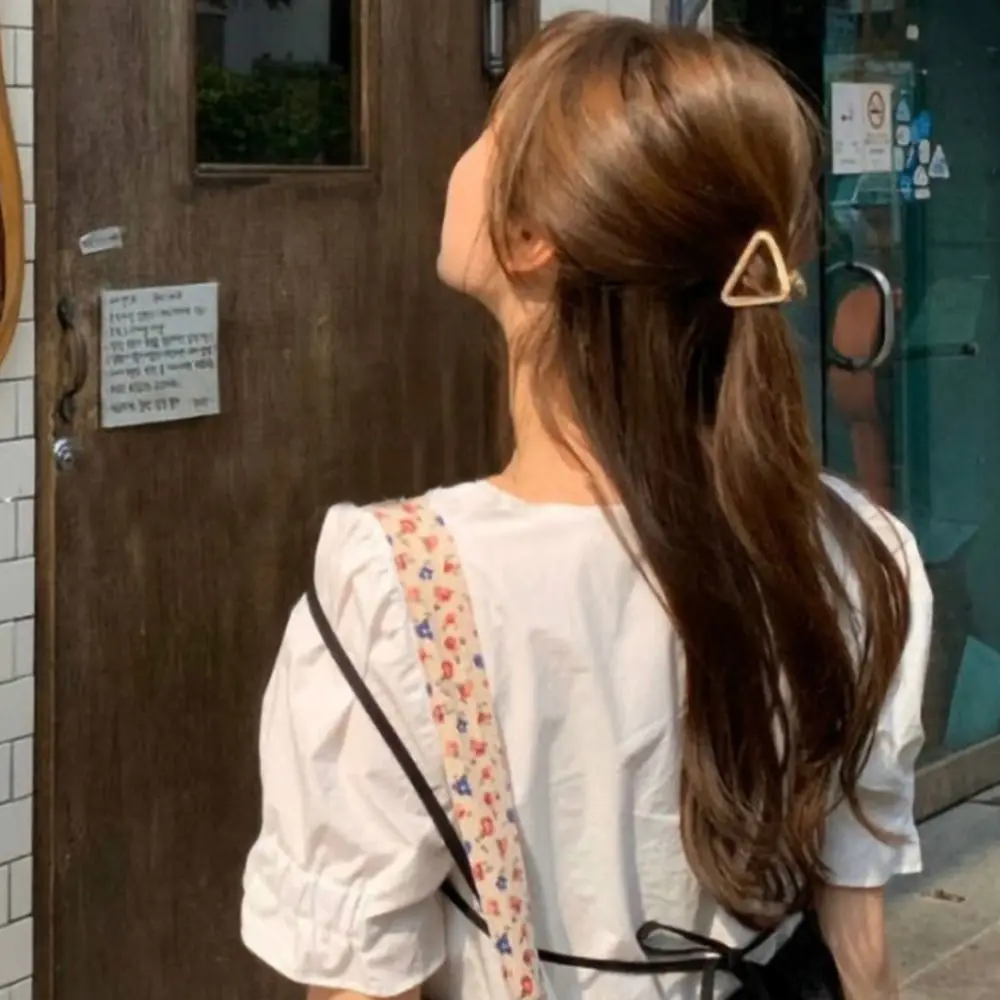 Multicolor Acetic Acid Hair Claw Korean Style Small Size Triangle Hair Crab Clip Hair Clip Hairpin Geometry Shark Clip Daily