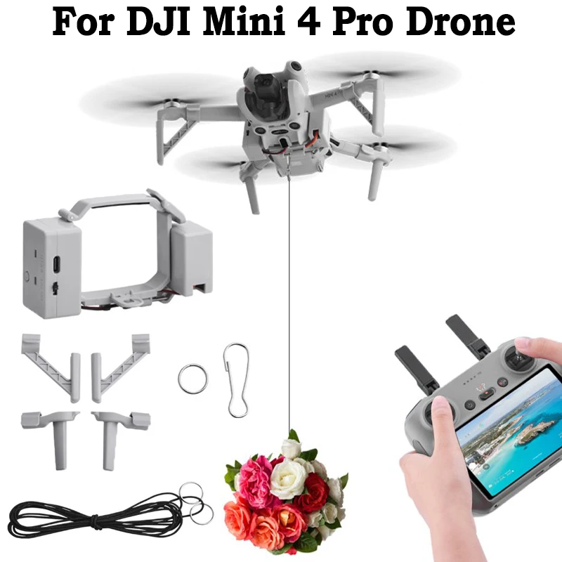 

Доставка Полезная нагрузка для DJI Mini 4 Pro, БПЛА с USB-зарядкой, пневматический Дрон с капельницей, дистанционное управление для рыбалки и дальнего заброса