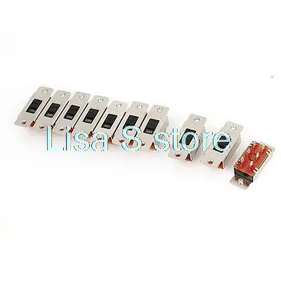 

10pcs SS-22K15 Solder Lug 6 Pin 2 Position DPDT 2P2T Voltage Selector Select Slide Switch AC110V/220V