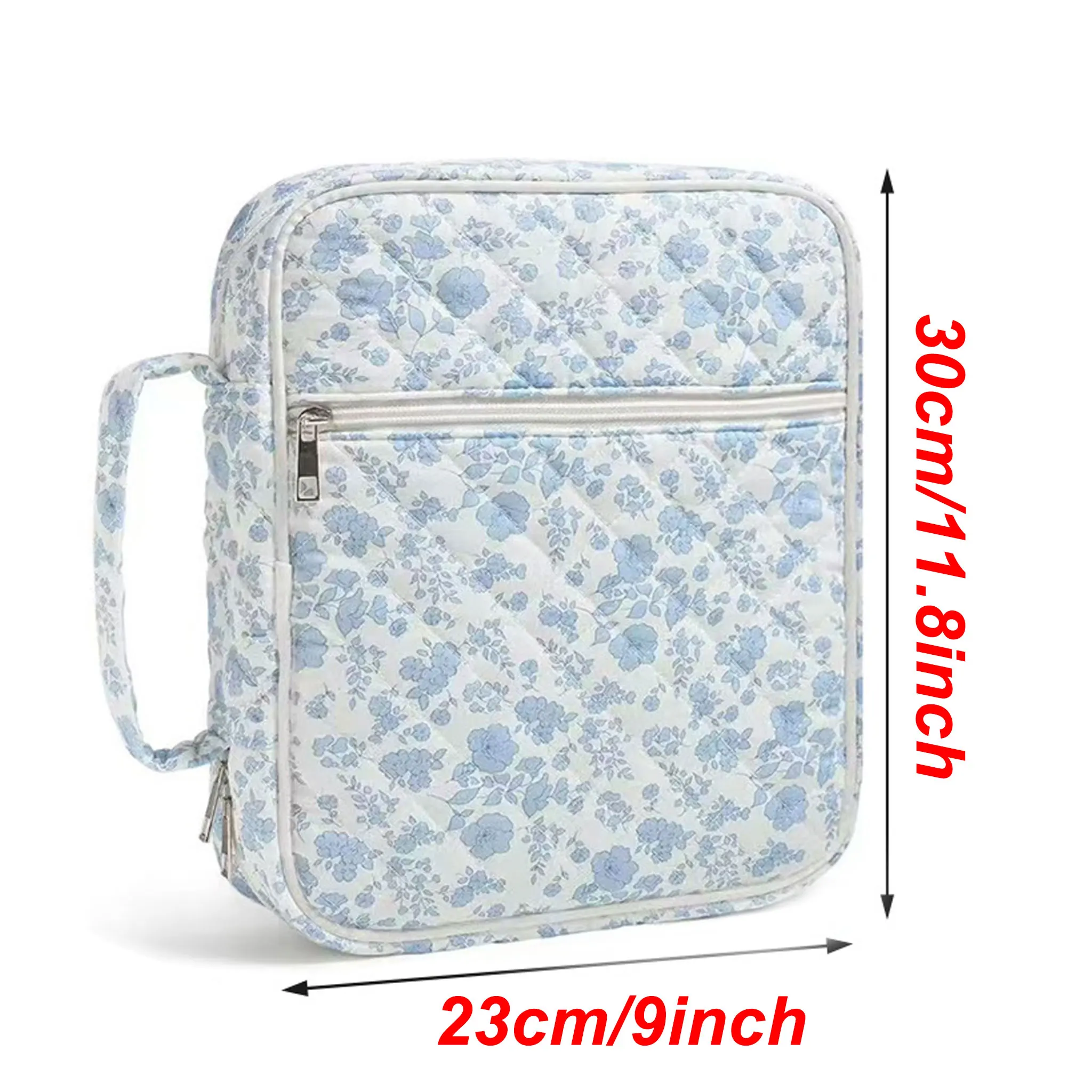 1set Floral Bible Study Bag Set, Portable Quilted Carrying Case with Highlighters, Gel Pens & Index Tabs, All-in-One Bible Journ