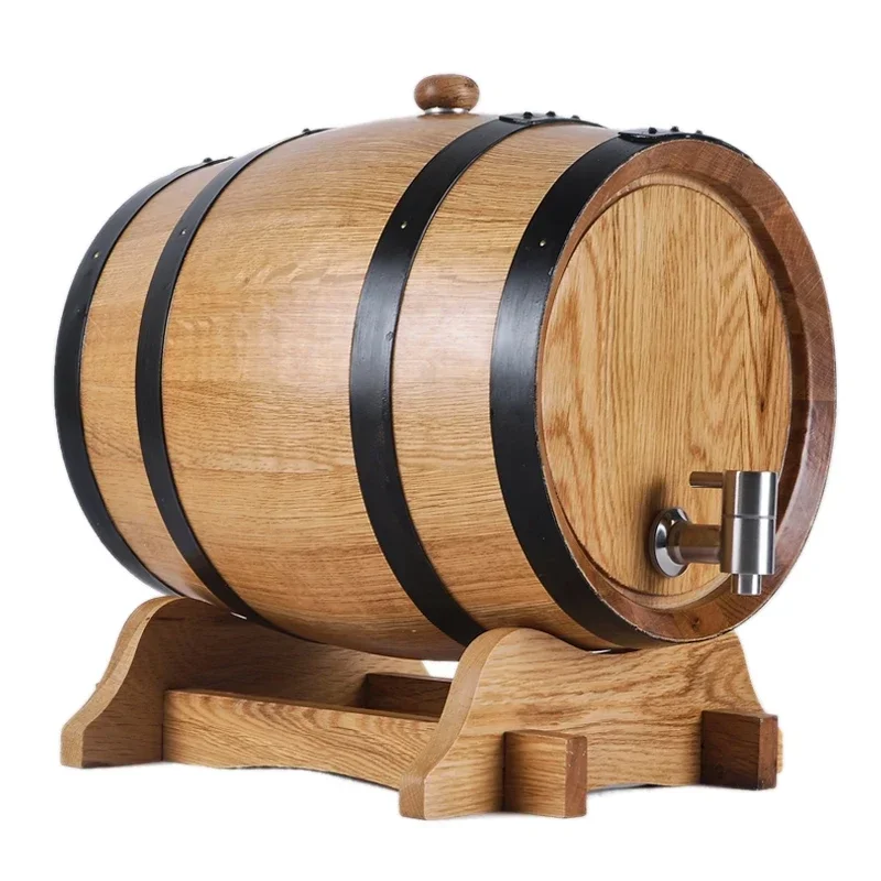 3L/5L Liter Oak Barrels Wooden Barrel Home-Brewed Whiskey Red Wine Beer Solid Wood Wine Barrels