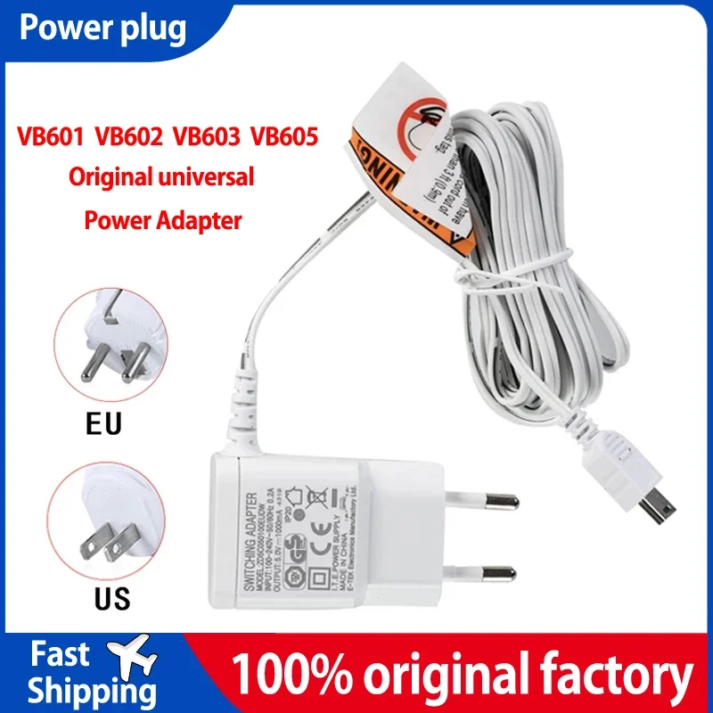 Baby Monitor Original VB601/VB602/VB603/VB605 DC Universal Power Adapter 5V 1000mA 100-240V 50 / 60HZ Charger