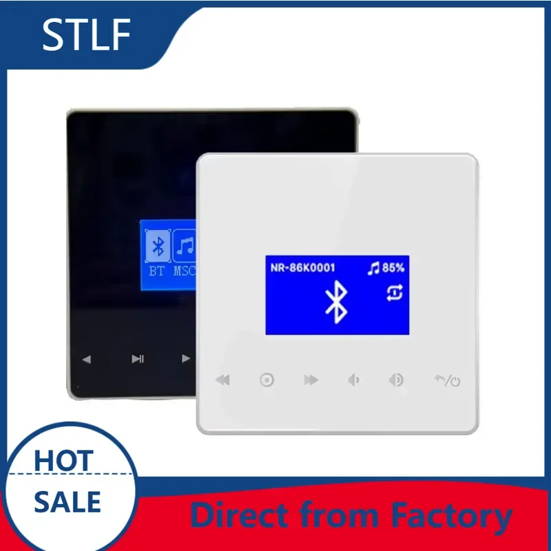 STLF Mini HiFi 2CH Audio Music Mixer and Amplifier with Bluetooths TF Card FM for Home Sound Music System
