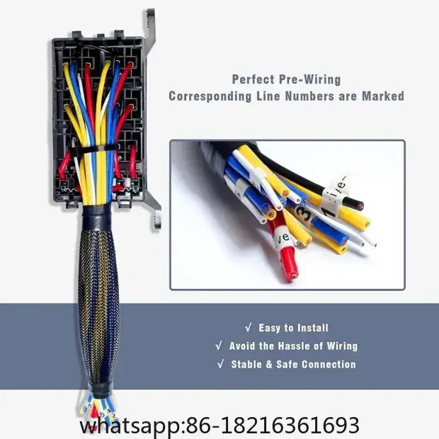 12V automotive fuse and relay box with pre wired automotive 6-way modified control box with wire