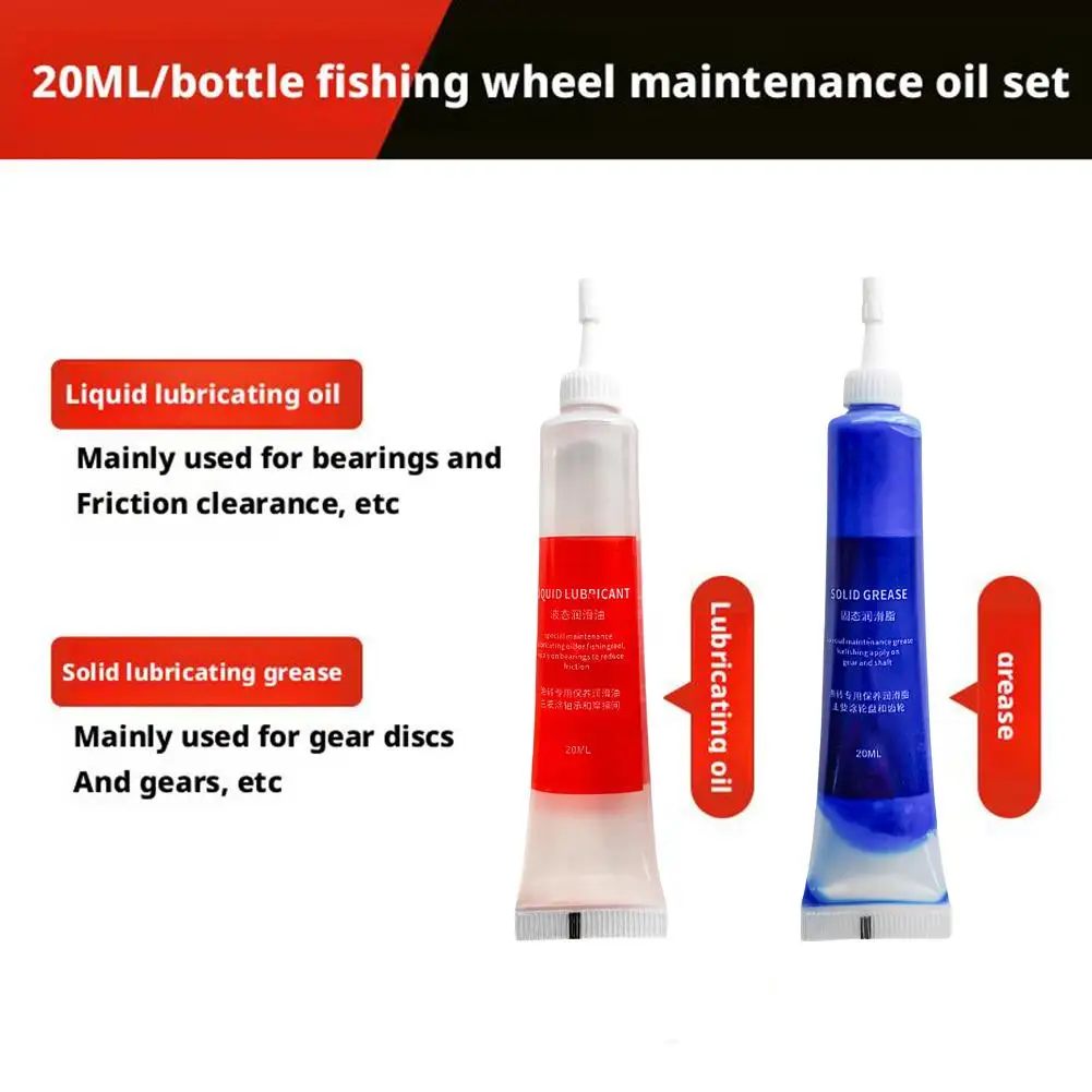 Protective Grease (20ml) + Lubricant Oil For Fishing Reel Bearing Maintenance Oil Fishing Tool