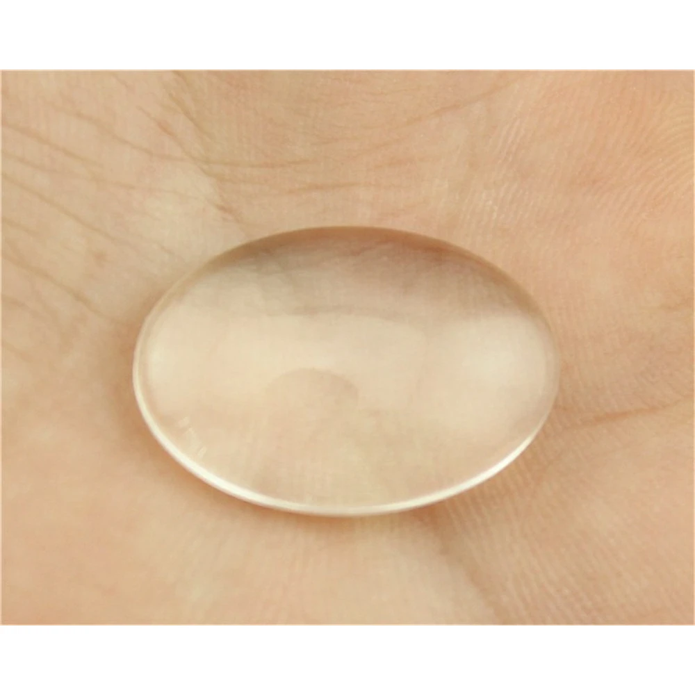 WYSIWYG 25X35Mm 20X30Mm 18X25Mm 13X18Mm 10X14Mm Oval Bentuk Datar Belakang Kaca Bening Cabochon Perhiasan Temuan & Komponen