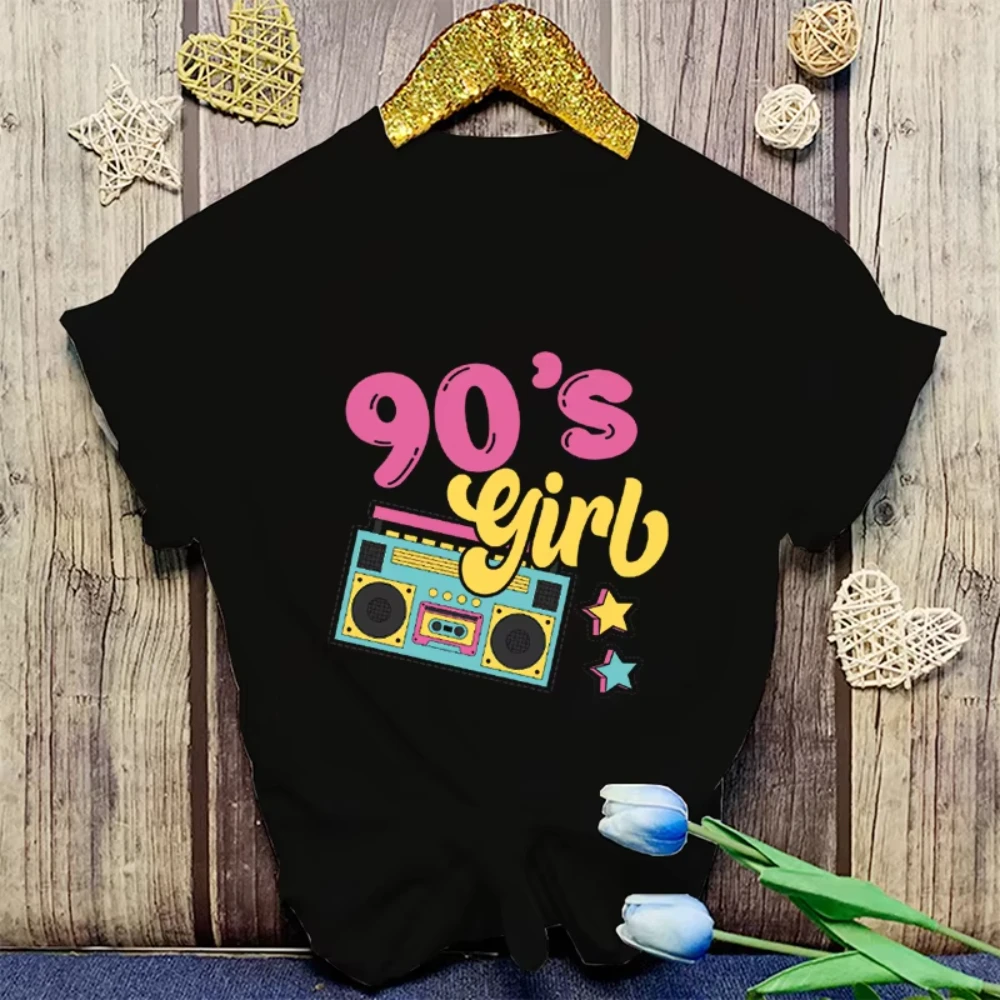 Neue Lustige 90ER JAHRE Mädchen Gedruckt T-Shirts Mode Frauen Kurzarm Kühlen Sommer Casual Tops 90ER