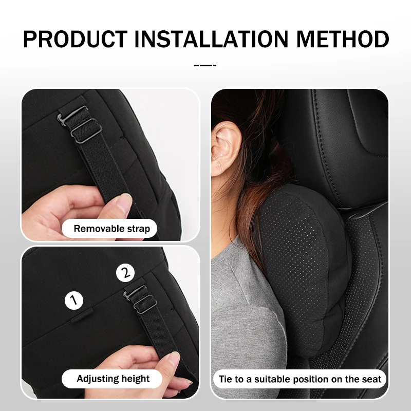 Car Neck Pillow Protective Lumbar Back Support Relieve Stress For Hyundai N LINE i30 i20 Sonata Accent Tucson Elantra Azera view 5