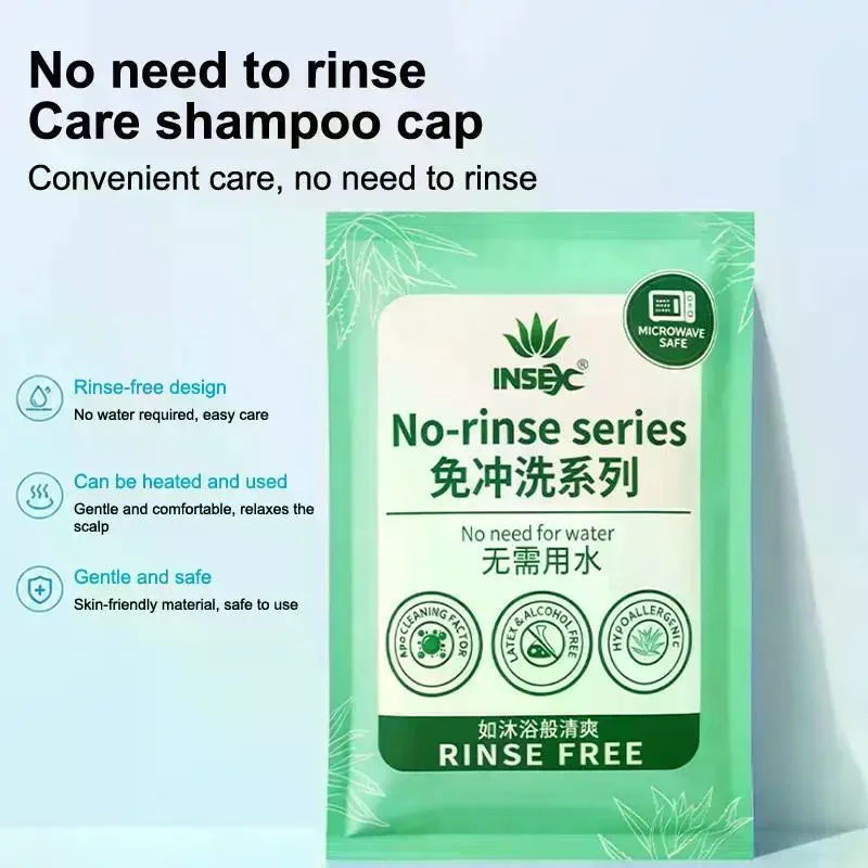1 Bag Disposable No Rinse Shampoo Cap Quick Dry Heatable Design For Elderly Pregnant Bedridden Patients Postpartum Care