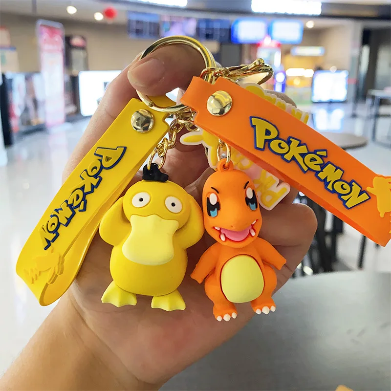 Pokémon Plush Keychain Hangers - Pikachu, Squirtle, Jigglypuff, Bulbasaur, Psyduck! Stylish Additions to Your Bag & Car Keys!