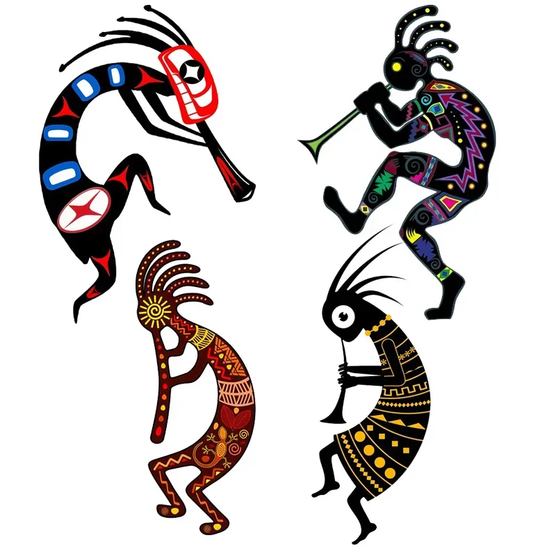 

Ancient Totem Car Sticker Indian Kokopelli Stickers Motorcycle Off Road Vehicle Refrigerator Helmet Laptop PVC Decorative Decal