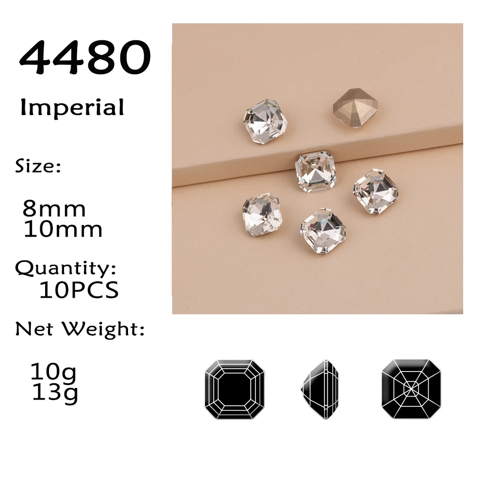 Different Shapes Super Clear 10PCS Rhinestones Glass DIY Accessories Crafts Crystal Jewels Beads For Nail Art Garment Decoration