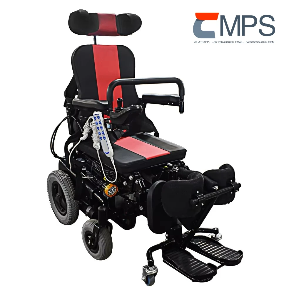 Reclining Wheelchair Electric Standing Wheelchair Electric Standing Lying Electric Lift Legrest Backrest Adjustable