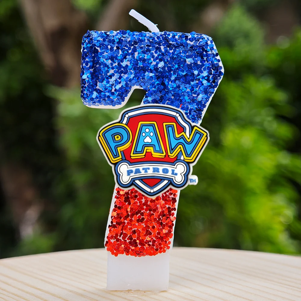 Paw Patrol Kerze 0-9 Zahlenkerze Paw Patrol Cartoon Charakter Party Kuchen Plug-in Geburtstagstorte Dekoration Babyparty Geschenk