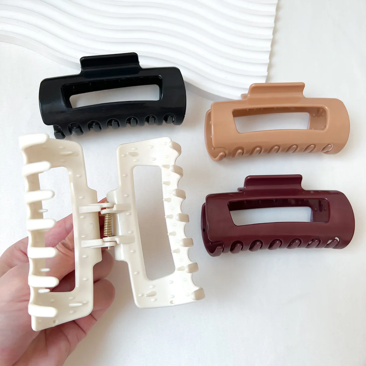 1 قطعة 10.5 سنتيمتر لينة انتزاع كليب النساء لون الحلوى 13 سنتيمتر قوس مشبك شعر عودة رئيس حجم الشعر القرش كليب خوذة