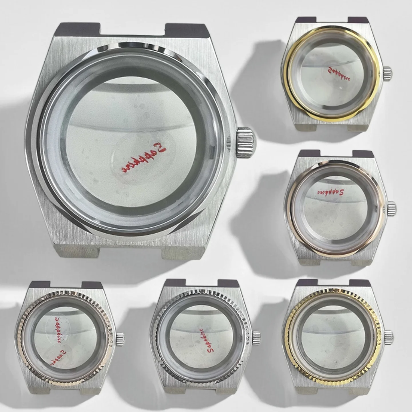PRX Super Player 40mm Sapphire Glass Watch Case  for NH35 NH36 Movement Transparent Back Cover Watch Part