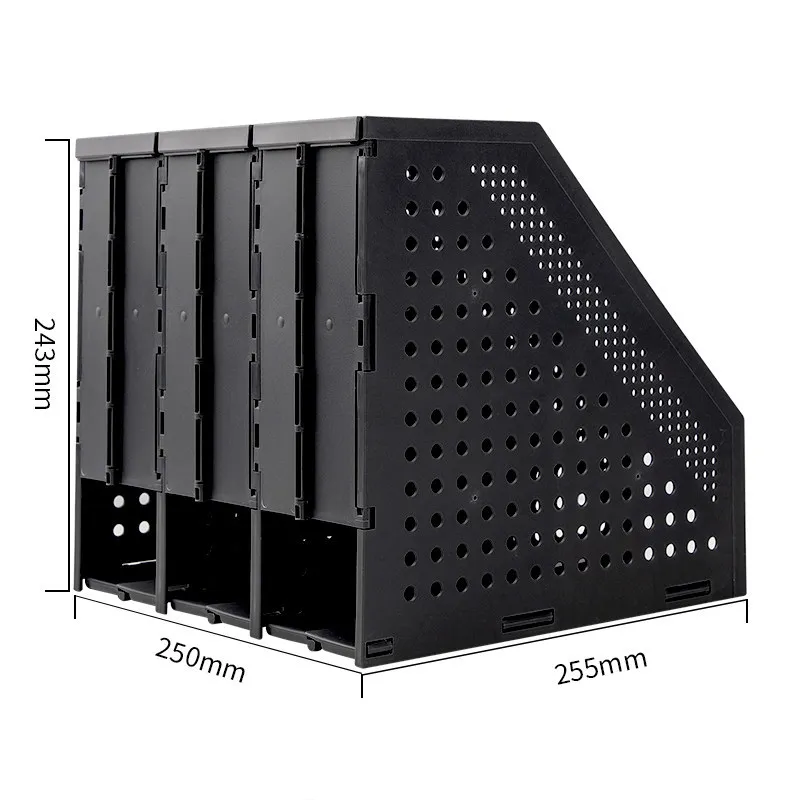 Składana półka do nauki plik biurowy pudełko Organizer książki do przechowywania plików materiał metaliczny klasyfikacji danych pulpitu