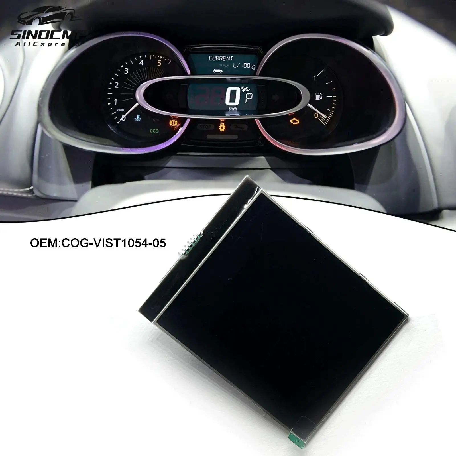 Instrument Cluster LCD Display Screen COG-VIST1054-05 For Renault Clio IV 2012-2019 Captur I 2013-19 Trafic III 2014+ Dashboard