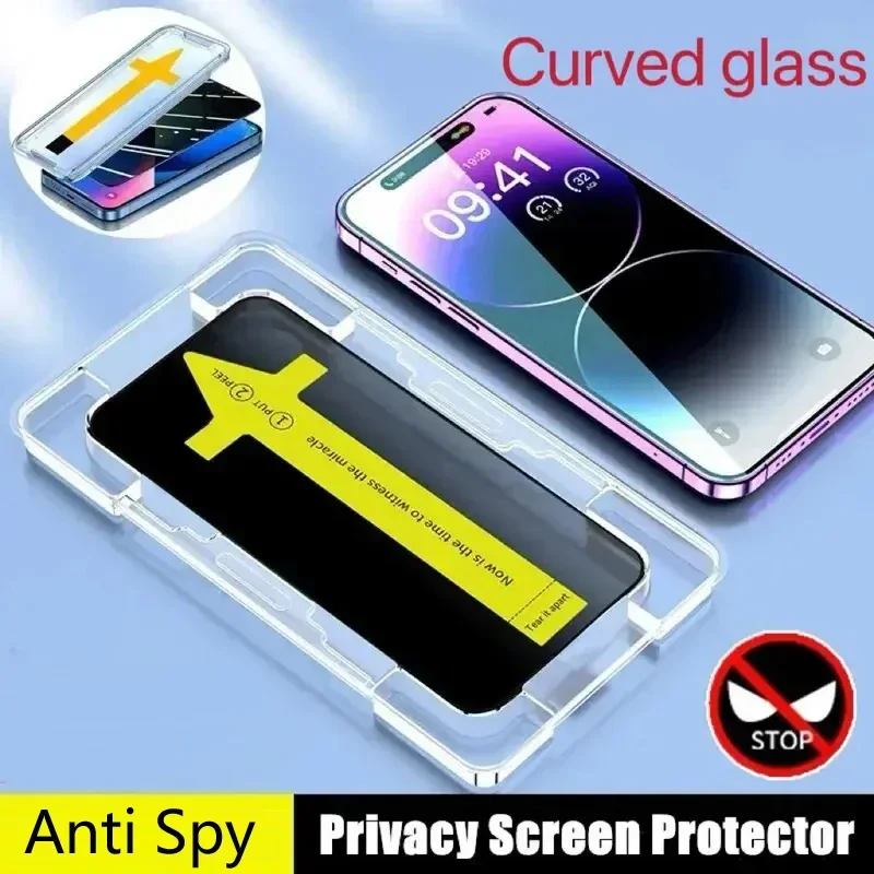 

Privacy Tempered Glass Dust Free Install Screen Protector for Poco F4 X3 X4 F3 GT X6 Neo F6 F5 X5 X7 Pro Anti-Spy Peeping Film