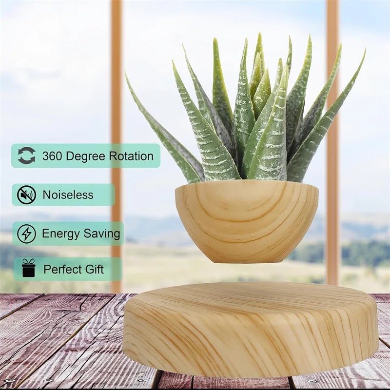 Magnetic Levitatng Plant Pot, Floating Plant Pot, Small Bonsai Pot for  Succulent, Levitating Decoration for Home Office - AliExpress 15