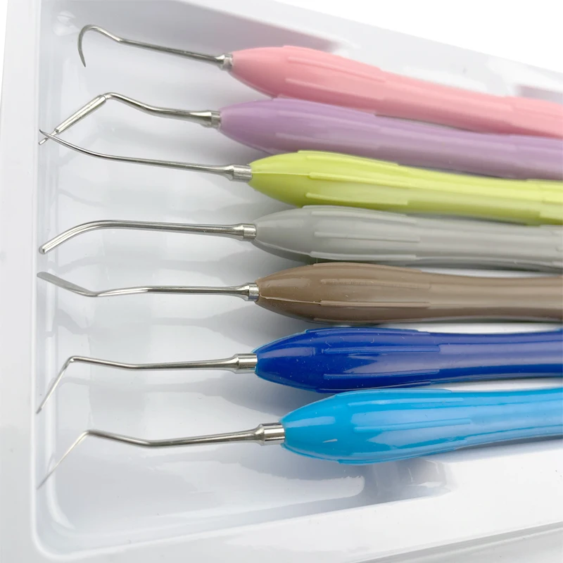 

7Pcs Dental Aesthetic Restoration Set Composite Resin Filling Spatulas with Disinfection Rack Dental Instrument
