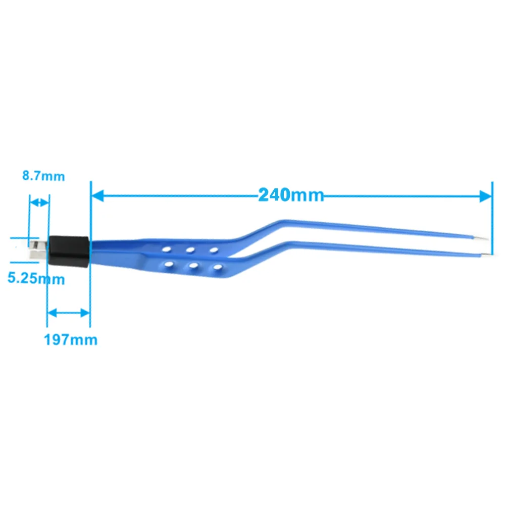 Reusable Bipolar tweezers Forcep Aesculap fiche plate tab connector Electrocoagulation Electrode Connection Surgical tool