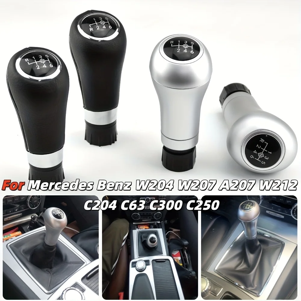 

14.5mm/8mm Manual Car Shift Gear Knob Lever Gaitor For Mercedes Benz W204 C204 C63 C300 C250 W207 A207 W212 2008-2014