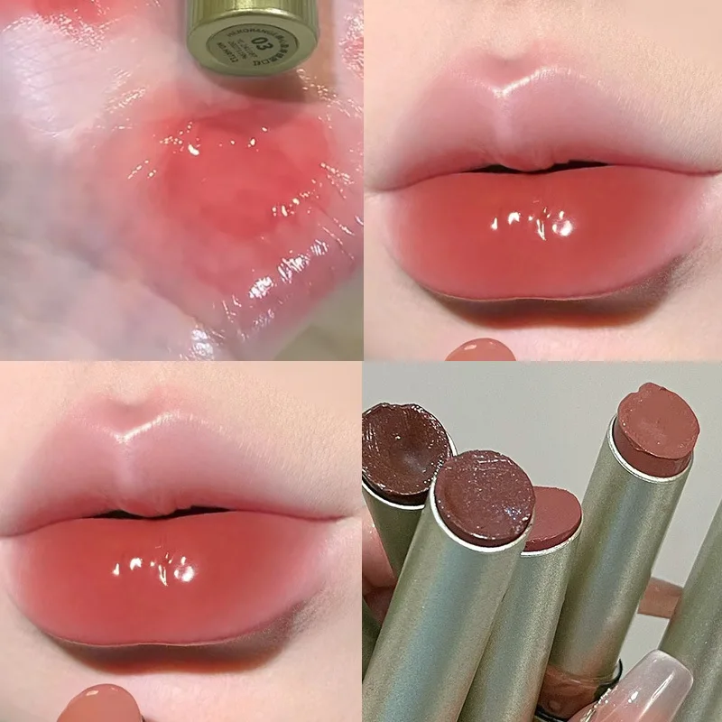 ลิปสติก 6 สี ลิปสติกสีน้ำตาลแดง กันน้ำ มอยซ์เจอร์ไรเซอร์ ลิปกลอส แต่งหน้าติดทนนานตามธรรมชาติ ผิวกระจ่างใส สีนู้ด