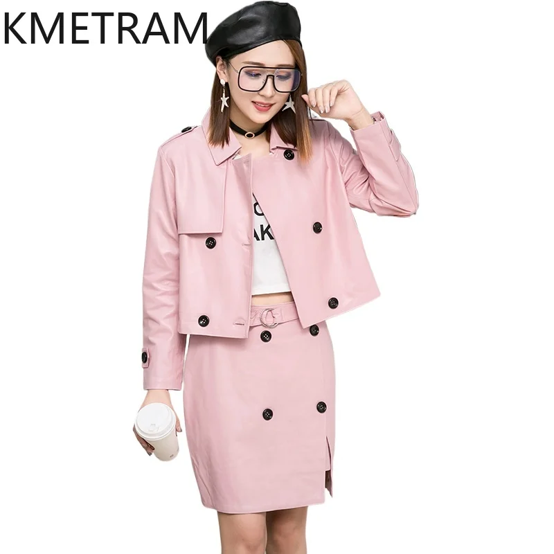 Strato superiore al 100% di giacche di pelle di pecora Donna Giacca e gonna in vera pelle Abito di moda Donna Abiti autunnali 2025 дубл onderка ж onderdelen imprese