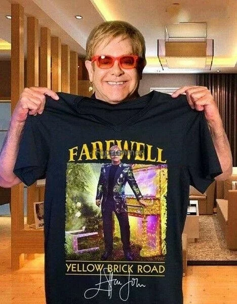 

Elton John Farewell Yellow Brick Road Signature Men T-Shirt S-3Xl Cotton