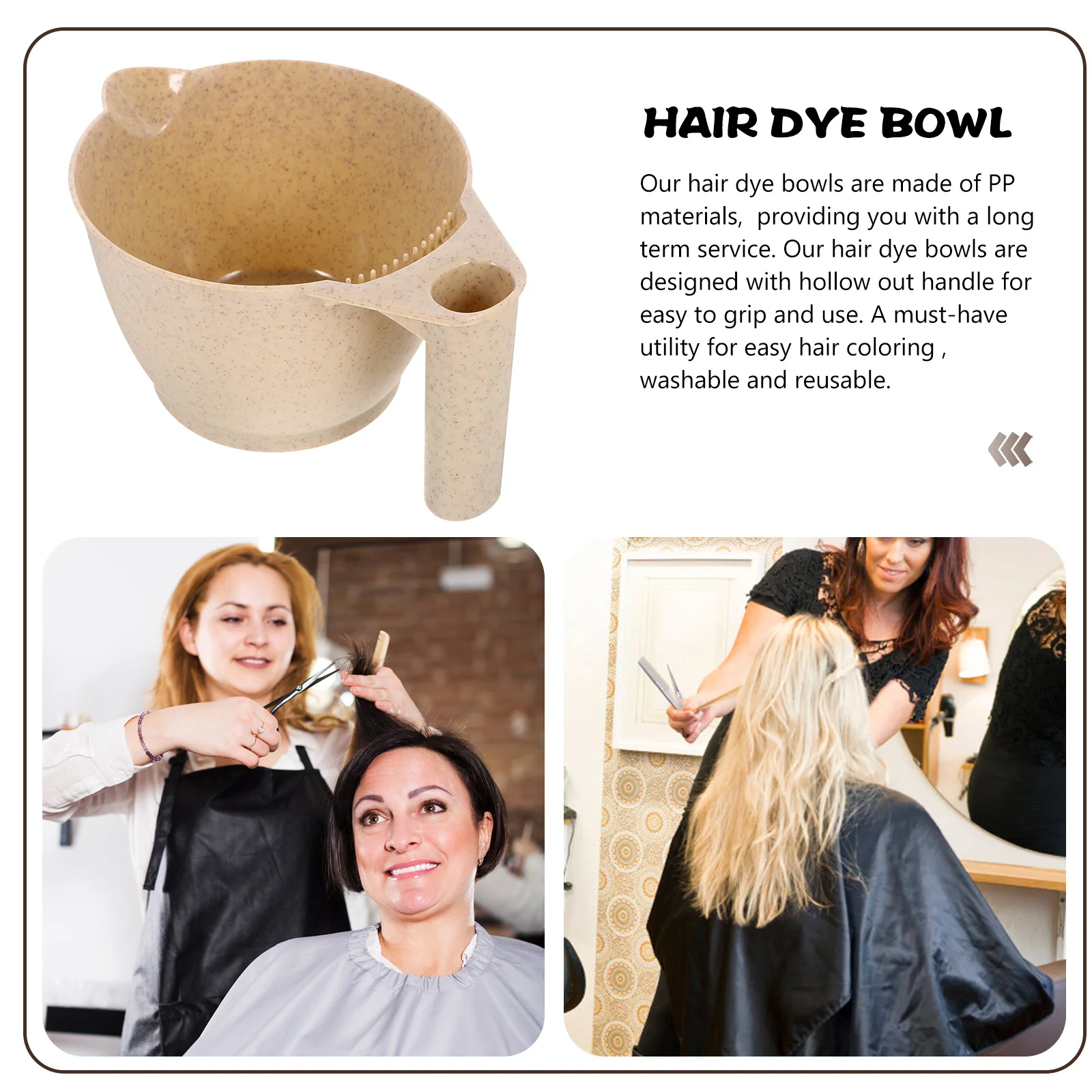 

2 шт., чаша для краски, миски для смешивания цветов для парикмахерской, инструмент для тонировки, аксессуары для окрашивания волос, материал Pp, эргономичная ручка