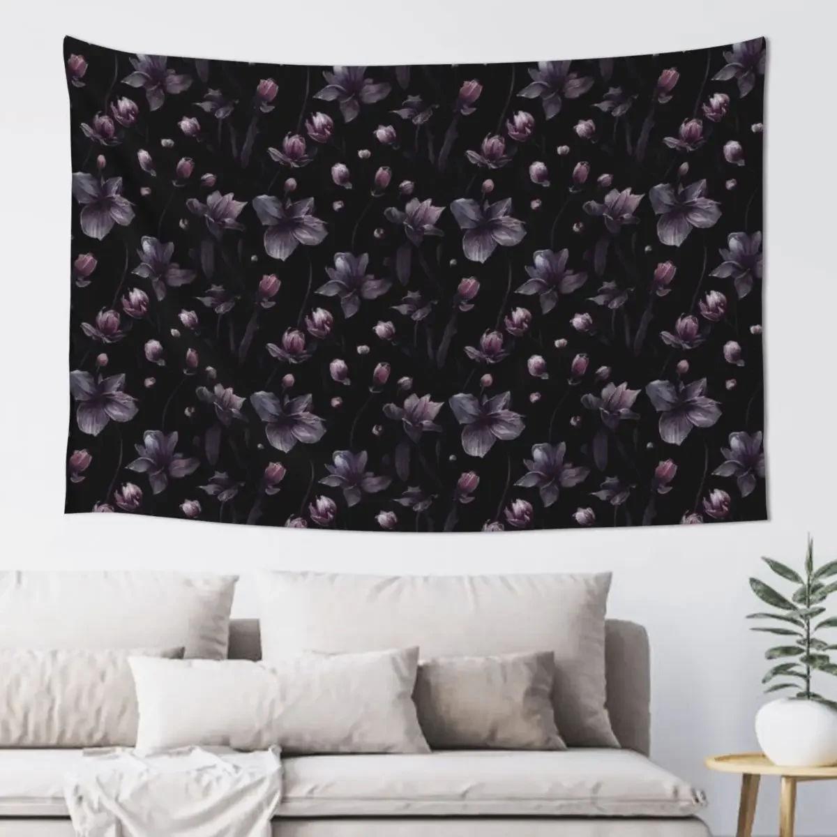 

Night blooms Pattern Tapestry Decorations For Room Decoration Pictures Room Wall Carpet On The Wall Tapestry