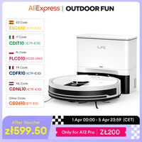 ILIFE A12 Pro Robot Vacuum and Mop Combo,LIDAR Navigation, self collection dust, 3000Pa suction, app/remote control