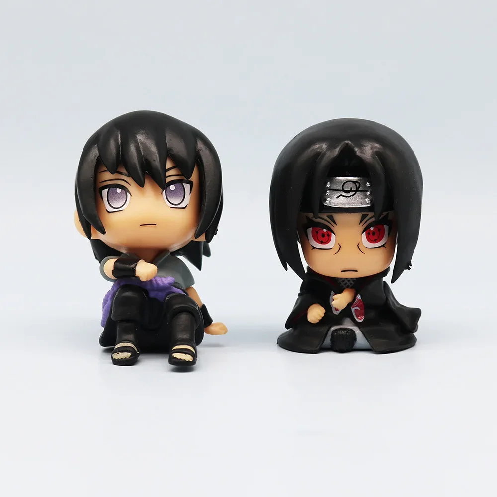 Nuevos 4 Uds estilos 9cm figura de Naruto Anime Uzumaki Naruto Kakashi Uchiha Sasuke Itachi lindos juguetes Q figuras de acción modelo
