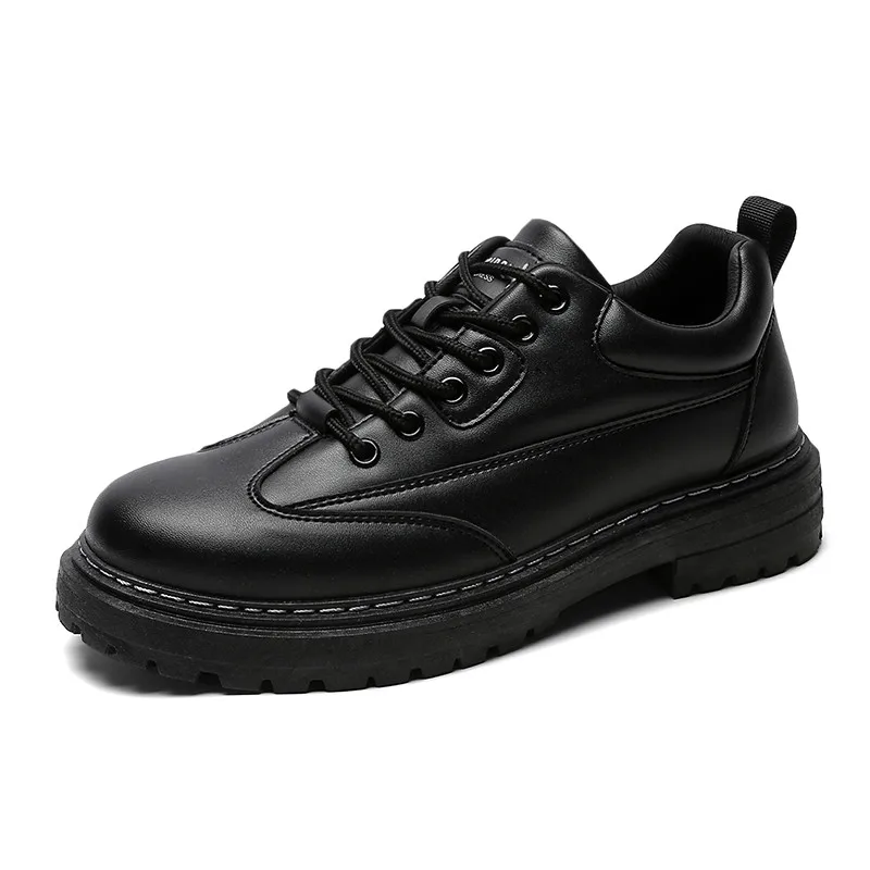 

British style casual leather shoes for men, motorcycle shoes for men