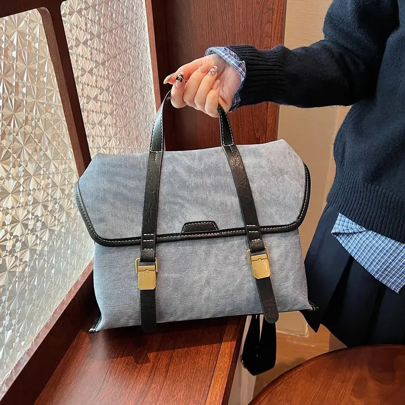 

Рюкзак в консервативном стиле с минималистичным дизайном, женский повседневный универсальный портативный портфель большой емкости, женские студенческие школьные сумки 2025