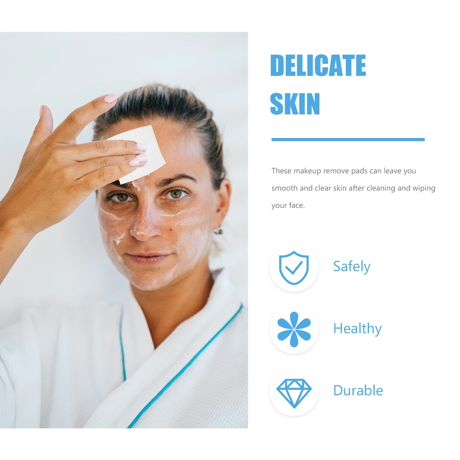 

600pcs Nonwoven Fabric Pads Facial Cleansing Sheets Makeup Remover Tools Deep Cleaning Lipstick Mascara Removal Reusable Cloth