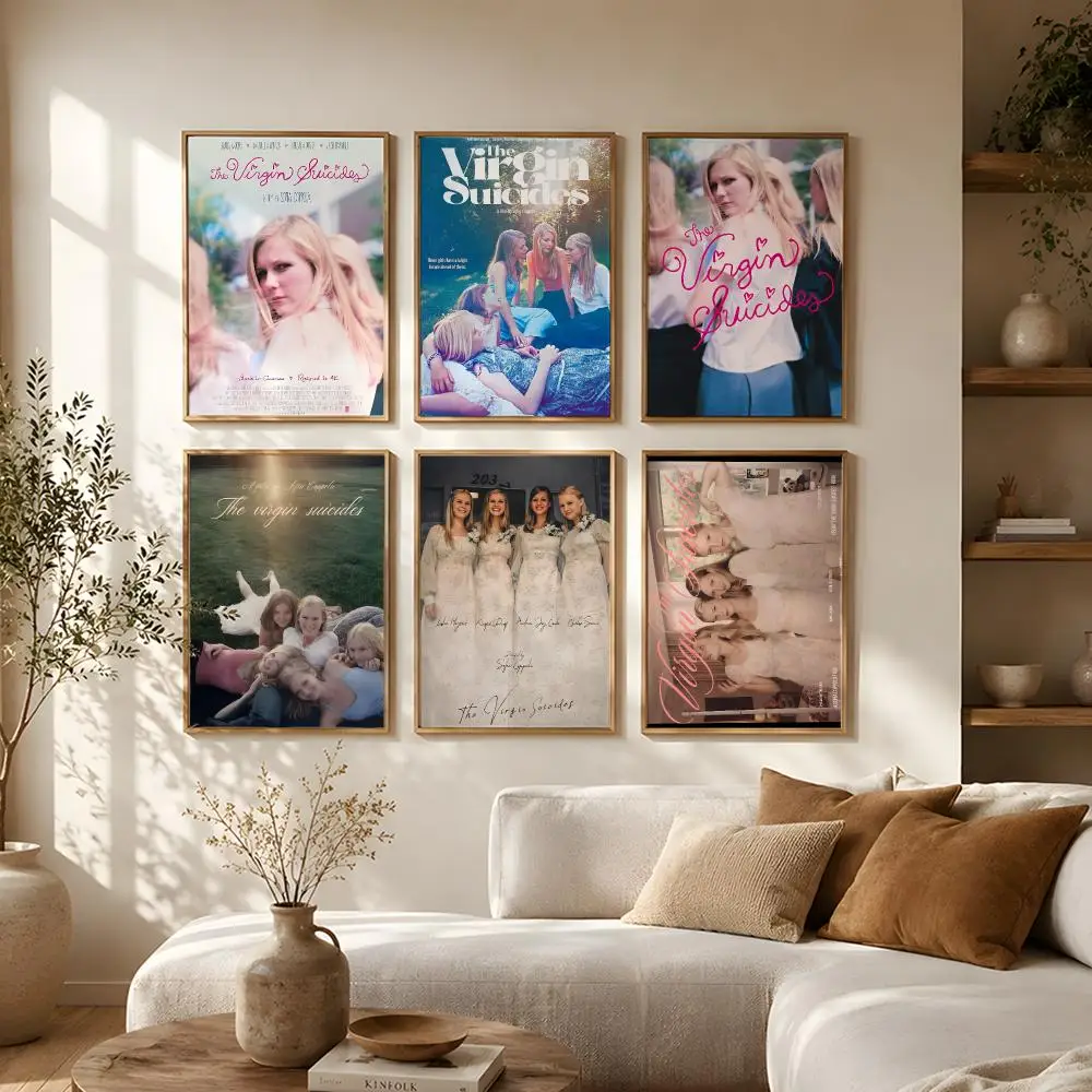 Drama Movie The Virgin Suicides Poster Self-adhesive Waterproof Paper Sticker Art Coffee House Bar Room Wall Decor