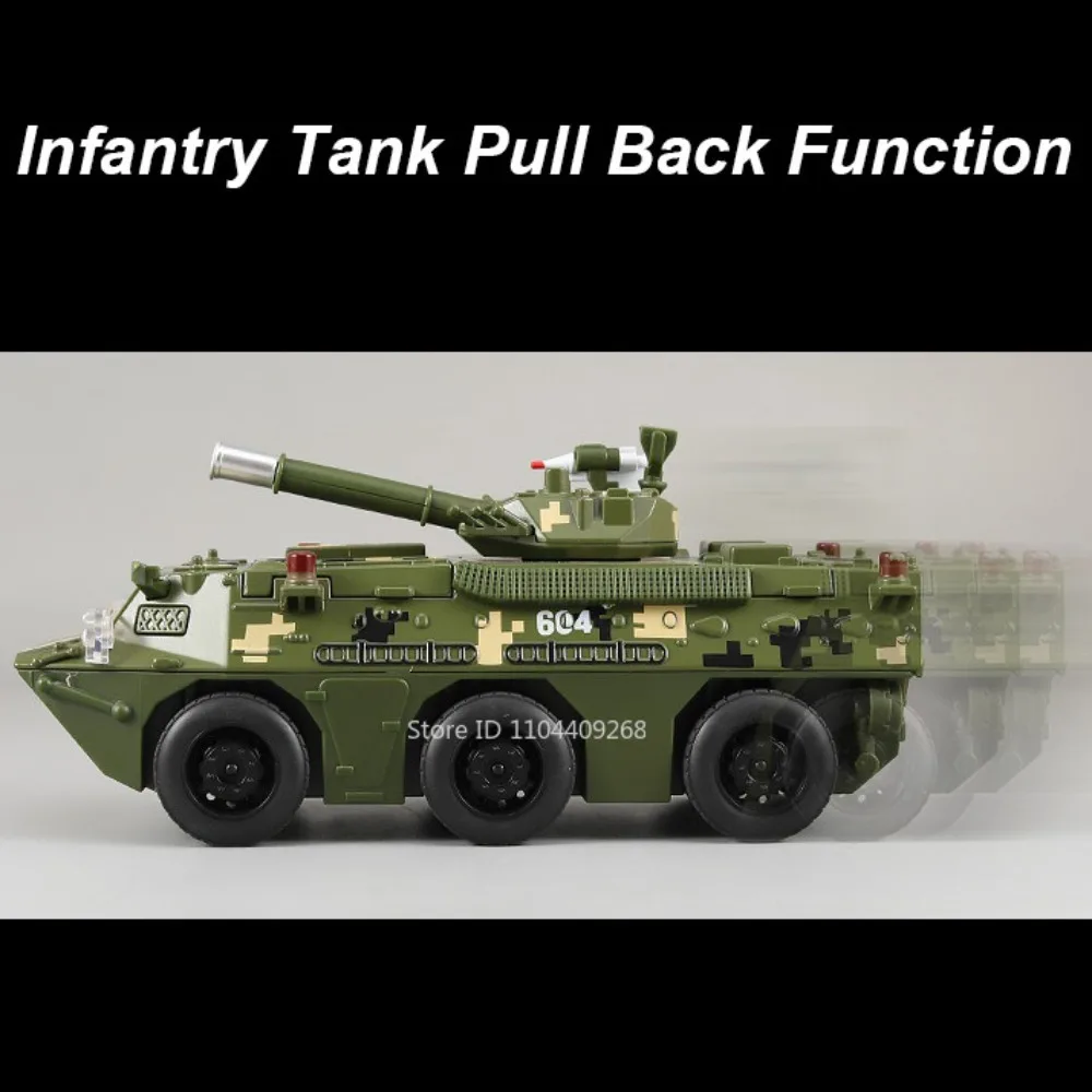1:35 ZSL92 Type infanterie militaire alliage réservoir jouet modèle Absorption des chocs musique lumière retirer Miniature véhicule modèles garçons cadeau