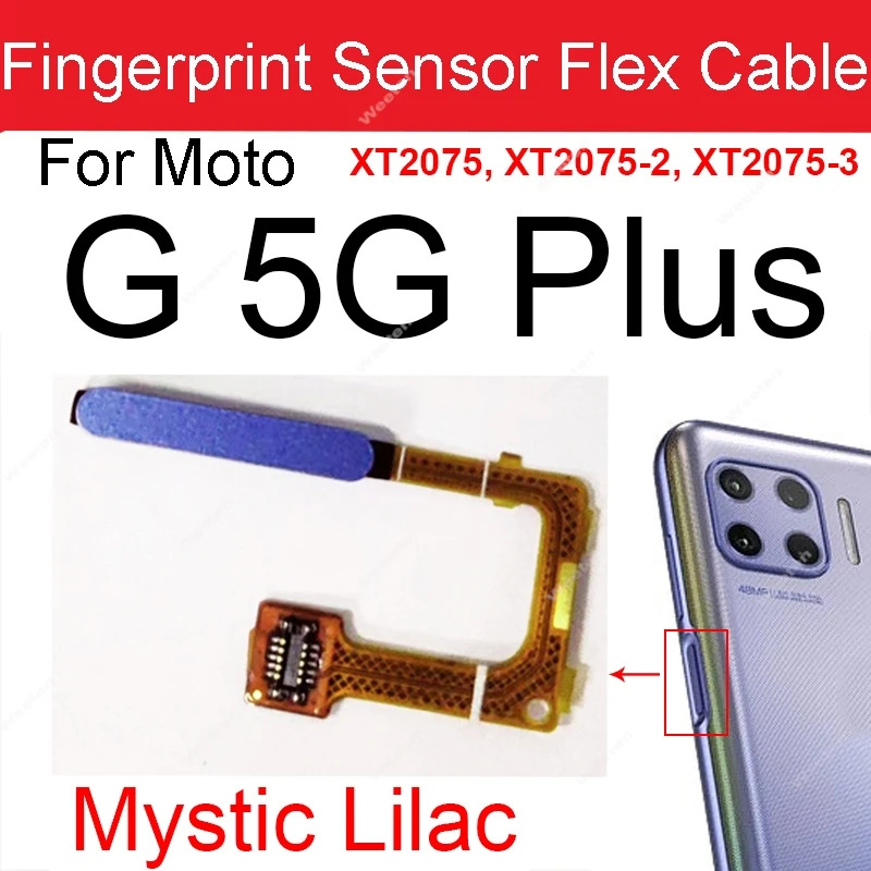 For Motorola Moto G 5G Plus One 5G Fingerprint Reader Touch ID Sensor Return Key Home Button Flex Cable Replacement Parts