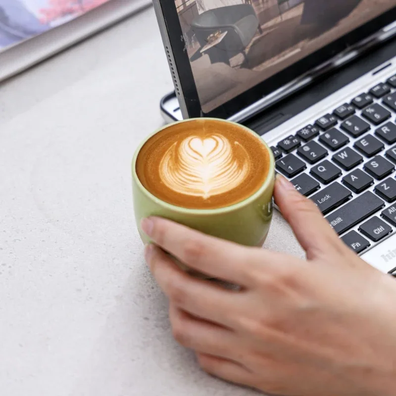 Bohemian Style Ceramic Coffee Mug Handmade Coarse Pottery Arabic Moroccan Design Unique Cups for Home Cafe Decor Gift