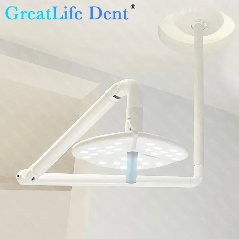 GreatLife Dent Dental Ceiling-mounted Shadowless Operation Cold Lamp Surgical Light 27Leds Lamp Oral Light For Dentistry Clinic