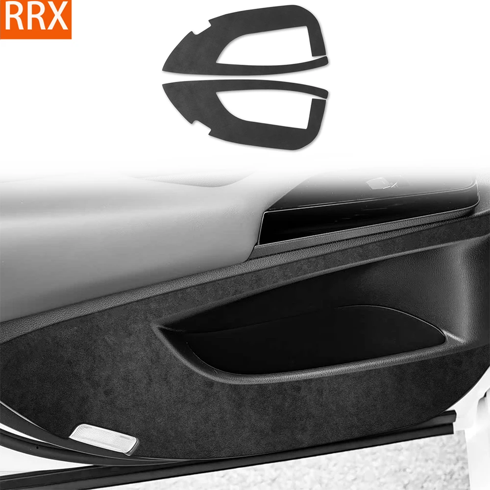 For Lexus ES ES200 250 260 300h 350 200 2018-2025 Black Suede Rear door Anti-collision panel Car Accessories inside decorative