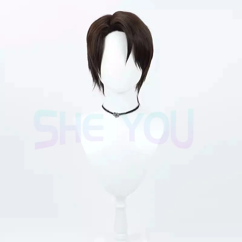 2025 อนิเมะ BLEACH ไอเซ็น โซสุเกะ คอสเพลย์ผมสังเคราะห์ทนความร้อน สำหรับงานปาร์ตี้ฮาโลวีน พร้อมหมวกคลุมผมฟรี