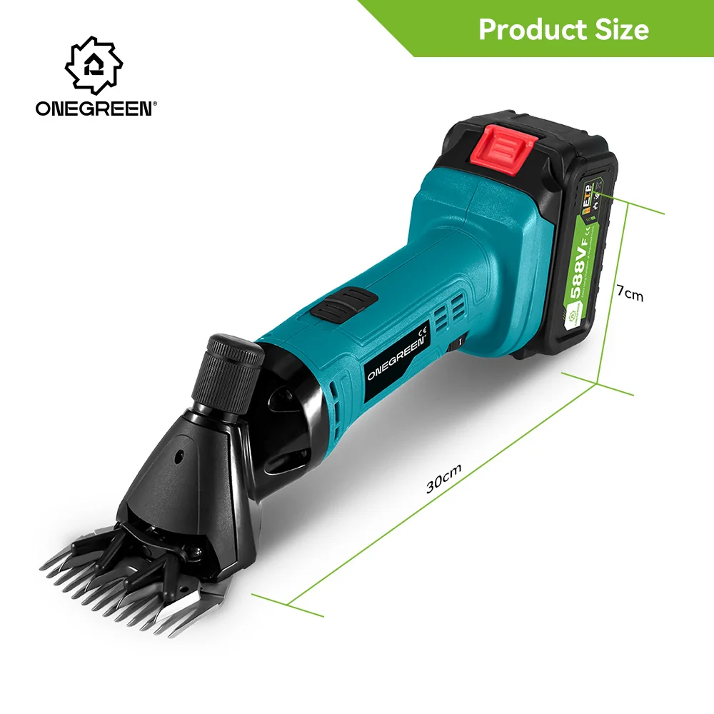 ONEGREEN 6 Speed 13 Teeth Cordless Electric Wool Shears Electric Scissors Sheep Pet Clipper Machine For Makita 18V Battery