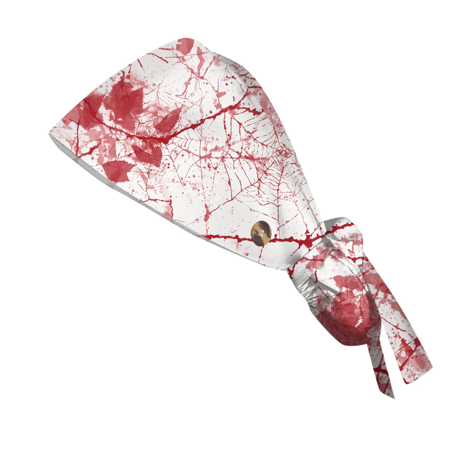 

Baotou Surgical Caps Halloween Print Pharmacy Pet Hospital Women Doctor Surgery Hat Nurse Doctor Hat Buckle Medical Accessories