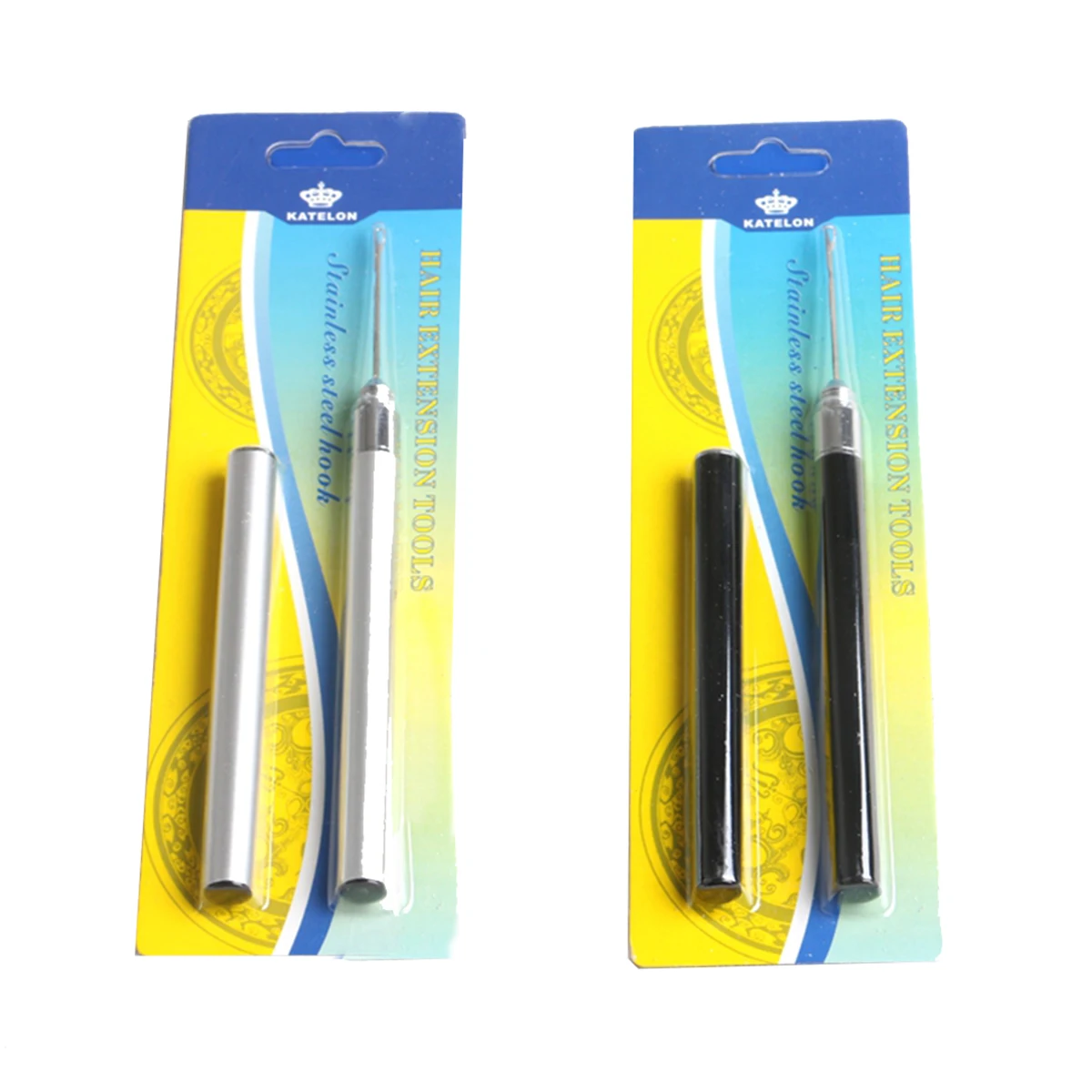 Aluminium Micro beads  hair extensions Loop Pulling Needle Threader + Pulling Needle