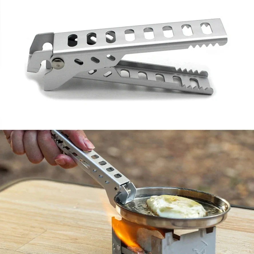 Clip en alliage de aluminio Anti-calor, soporte de pince pour bol Pot de Camping, poignée de cazuela, accesorios de cocina